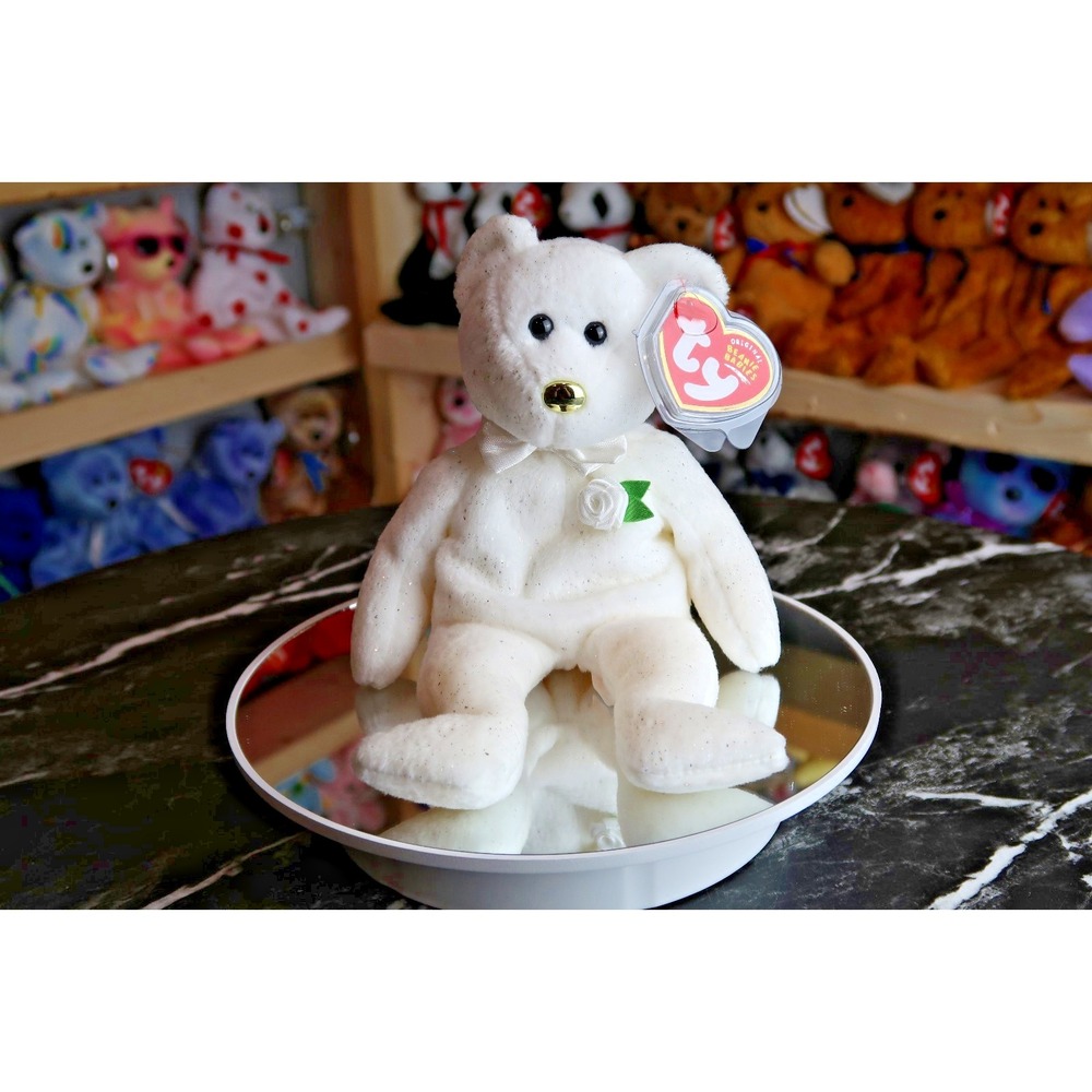 TY Beanie Baby - His the Groom Bear (Internet Exclusive) | MWMT | Vintage | Rare